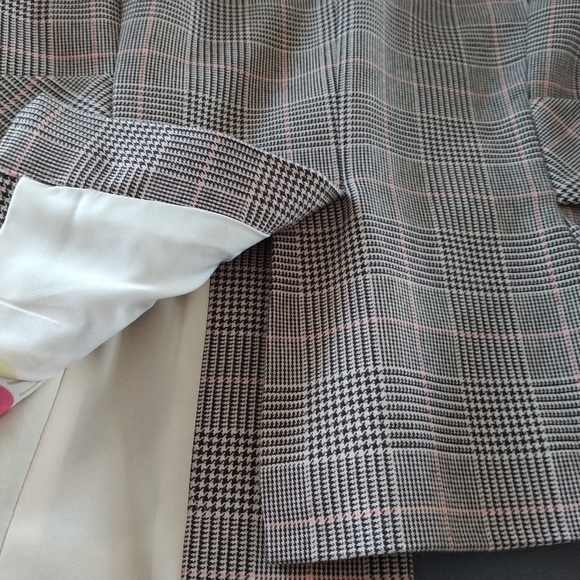 Phoebe Couture Brown Plaid Two Button Blazer Jacket 12 - Picture 11 of 13